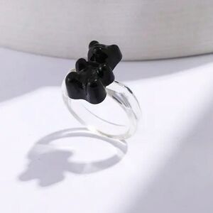 NWOT Black Gummy Bear Ring